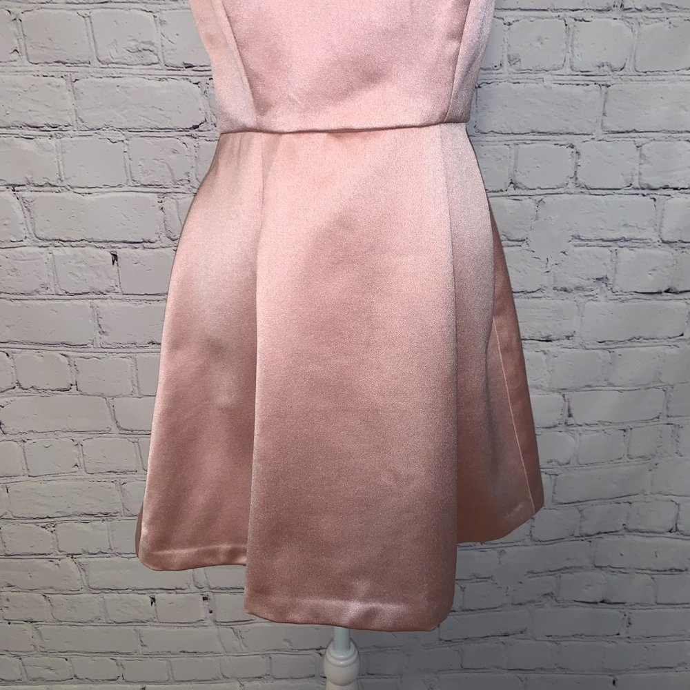 NWT BCBGENERATION Metallic Rose Flare Dress - Picture 3 of 7
